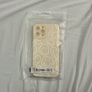 Cream smiley face phone case